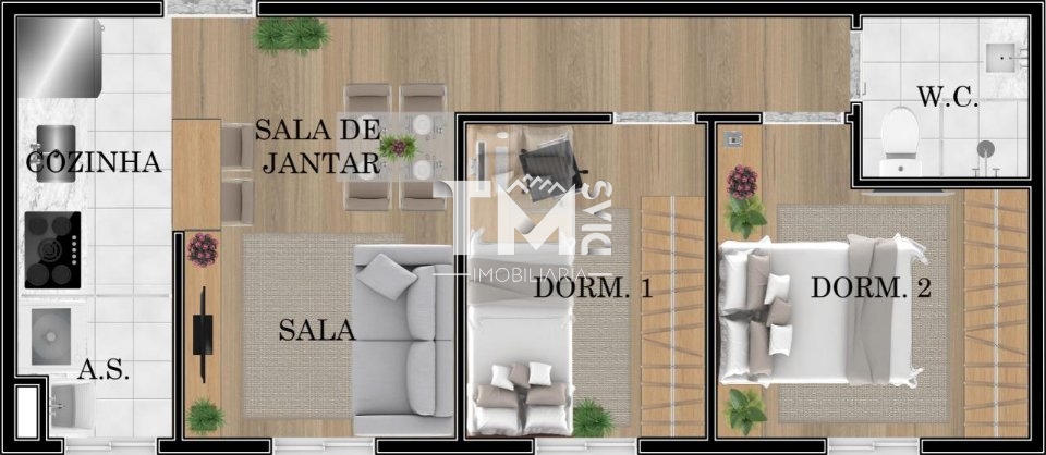 Apartamento à venda com 2 quartos, 40m² - Foto 8